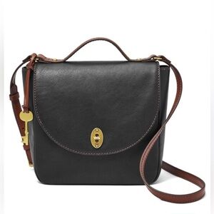 Fossil Vintage Classic Black Crossbody Handbags